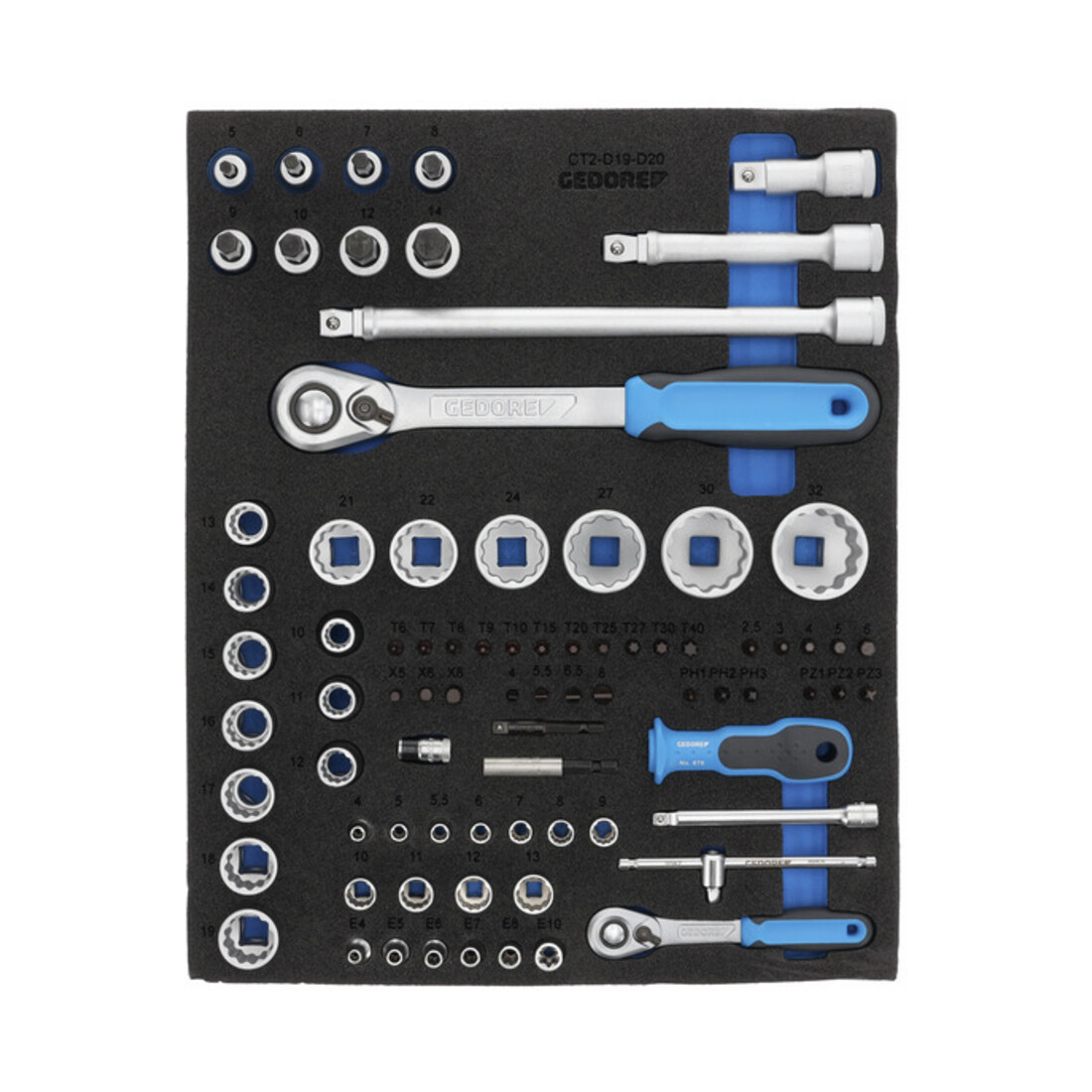 Gedore Assortimento di utensili in modulo Check Tool TS-147, 147pz.