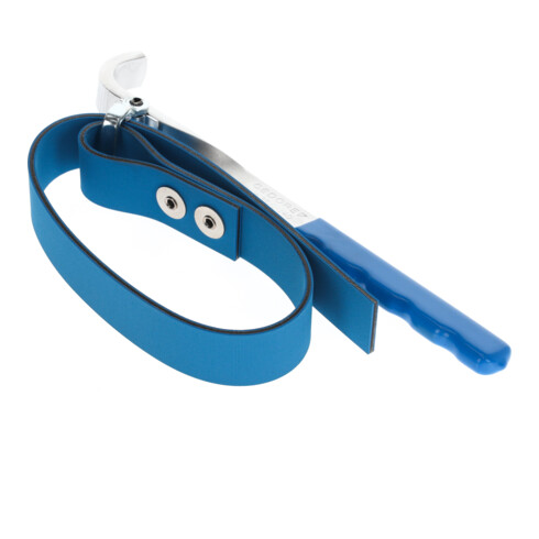 Gedore Bandschlüssel, Bandbreite 25 mm, extra breit, Ø 140 mm (5.1/2"), rutschfest, 220 mm lang, verchromt, 36 1-140