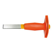Gedore Beitel, sleufbeitel met handbescherming, punthoek 60°, snijbreedte 26 mm, 240 mm lang, gehard staal, 104 HS-1