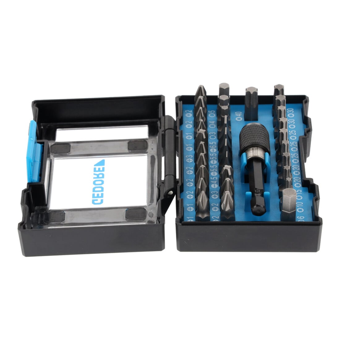 Gedore Bit-Box Allround, 32 pezzi, set di punte con porta punte e inserti per cacciavite, 1/4", 6,3 mm, fai da te, 666-032-A