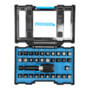 Gedore Bit-Box Industrie, 32-teilig, Bit-Set mit Bit-Halter und Schraubendrehereinsätzen, 1/4", 6,3 mm, Profi, 666-032-A