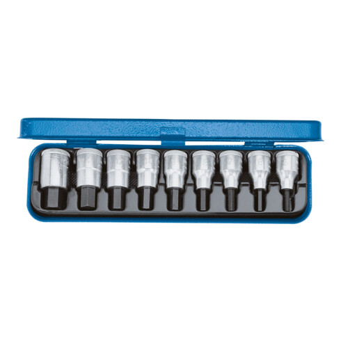 Gedore Bit-Satz, Schraubendreher-Einsatz-Set für Innensechskantschrauben, 9-tlg, Schraubenzieher-Bits, Werkzeug, IN 19 PM
