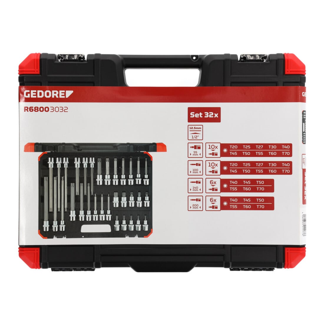 Gedore Bit-Satz, Schraubendreher-Einsatz-Set für TX-Schrauben, Schraubenzieher-Bits, Werkzeug, R68003032