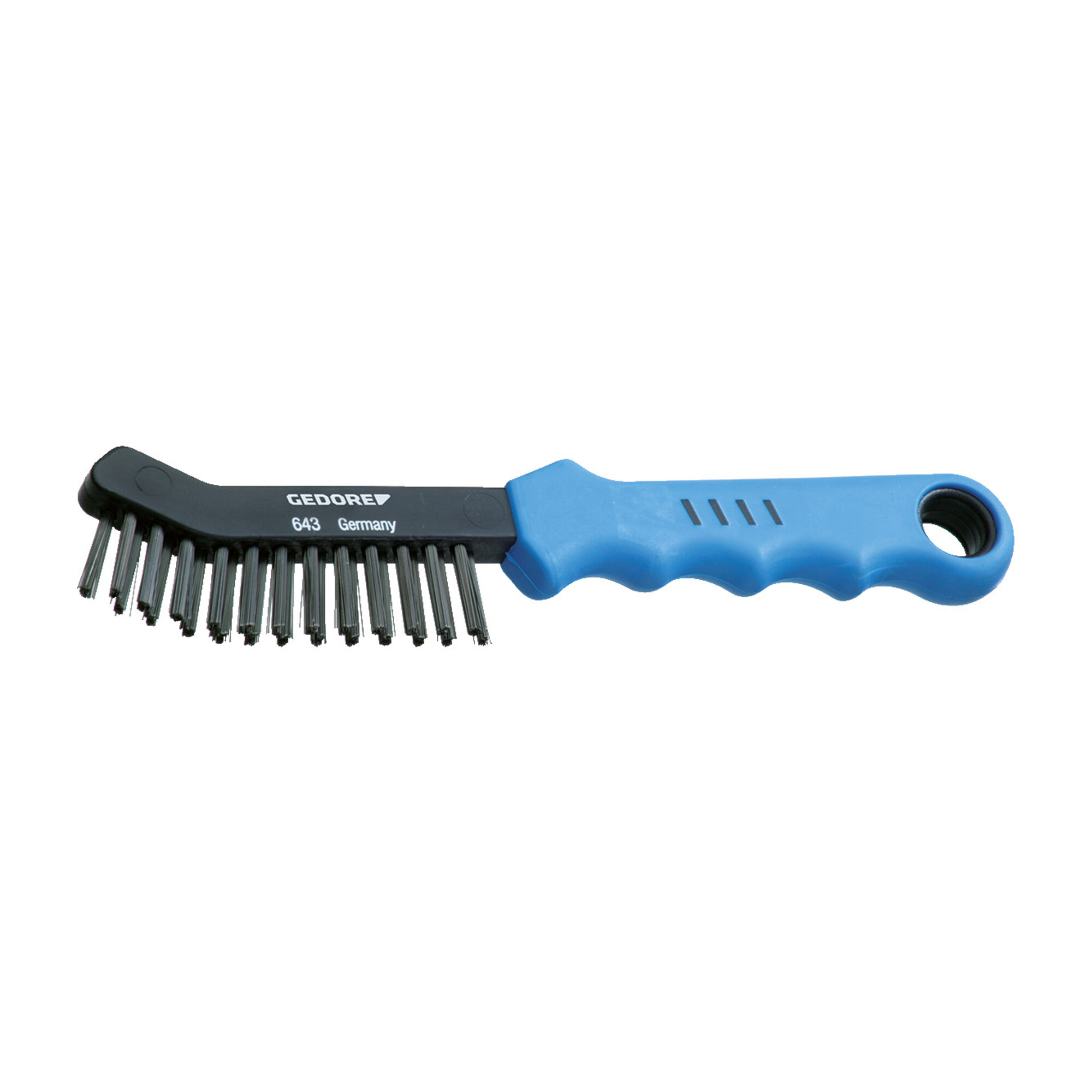 Gedore Bremssattel-Bürste, für Bremssattel, Borsten 21 mm, mit Kunststoffgriff, Drahtbürste, 225 mm lang, 643