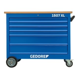 Gedore Carrello a banco e portautensili, 6 cassetti, 4 x modello 1, h 75mm 2 x modello 3, h 155mm