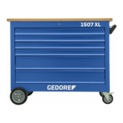 Gedore Carrello a banco e portautensili, 6 cassetti, 4 x modello 1, h 75mm 2 x modello 3, h 155mm