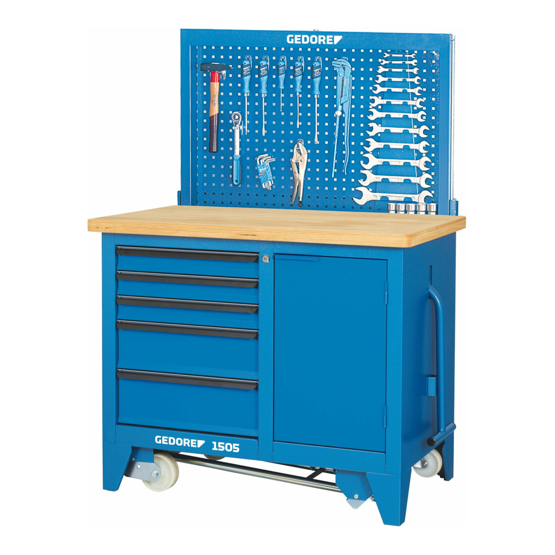 Gedore Carrello a banco e portautensili, dimensioni: h 900 x l 1100 x profondità 652mm
