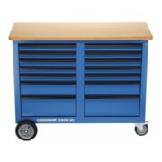Gedore Carrello a banco e portautensili, largo 1,25m, con 14 cassetti-2