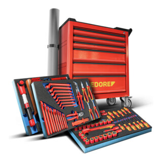 Gedore Carrello porta attrezzi 103 pezzi assortimento Hochvolt VDE