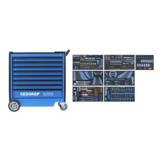 Gedore Carrello porta attrezzi con assortimento per auto