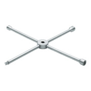 Gedore Chiave a croce, per auto/camion, SW 17 x 19 x 21 mm x 1/2", chiave a croce per ruote, cambio gomme auto, attrezzo, 28 PRV-1