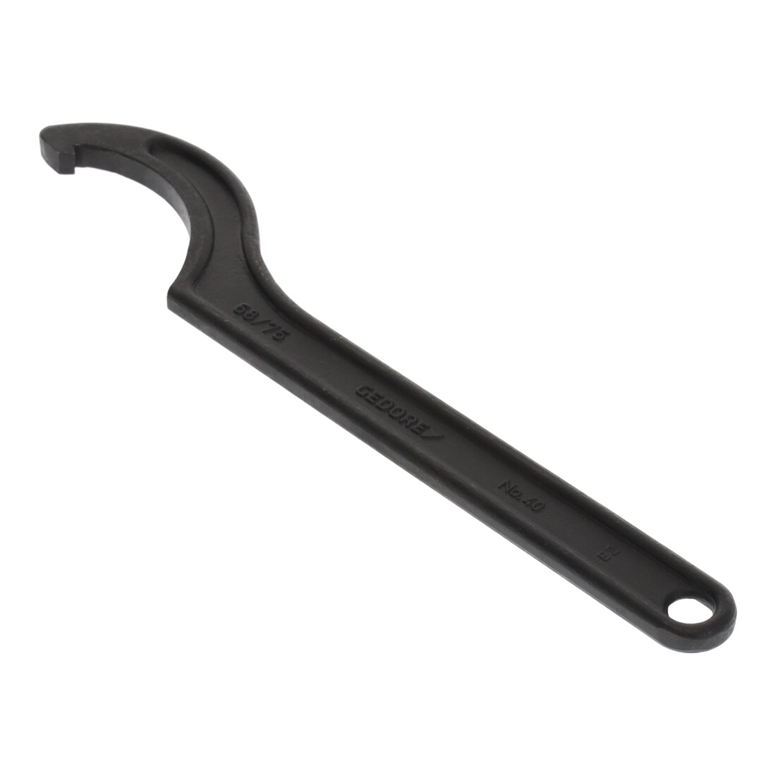 Gedore Chiave a gancio con naso per dadi a scanalatura, SW 68-75 mm, Ø punta 5 mm, chiave inglese, 40 68-75