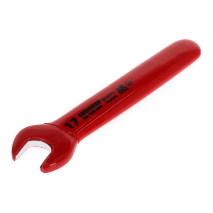 Gedore Clé plate à œil VDE 17 mm rouge-jaune isolée 1000 V