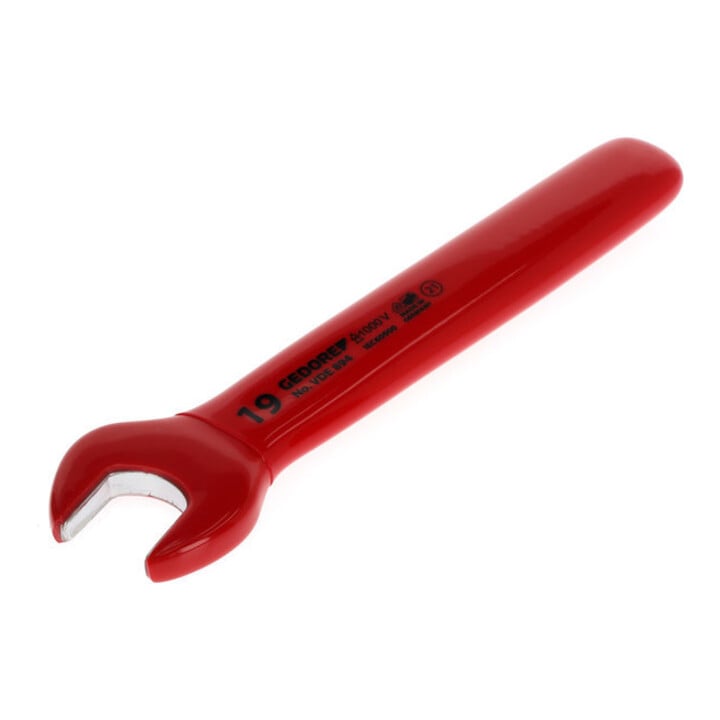 Gedore Clé plate à une tête VDE 19 mm isolée rouge/jaune 1000 V
