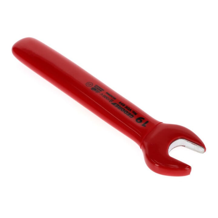 Gedore Clé plate à une tête VDE 19 mm isolée rouge/jaune 1000 V