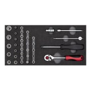 Gedore Coffret de clés à douille 1/4" 2/6 module CT, 37 pièces R22150006