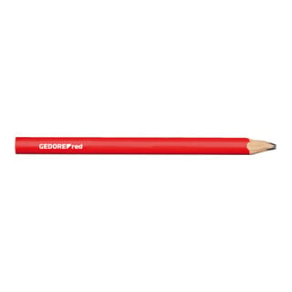 Gedore Crayon de charpentier 75 mm ovale rouge 12 pièces