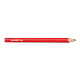 Gedore Crayon de charpentier 75 mm ovale rouge 12 pièces