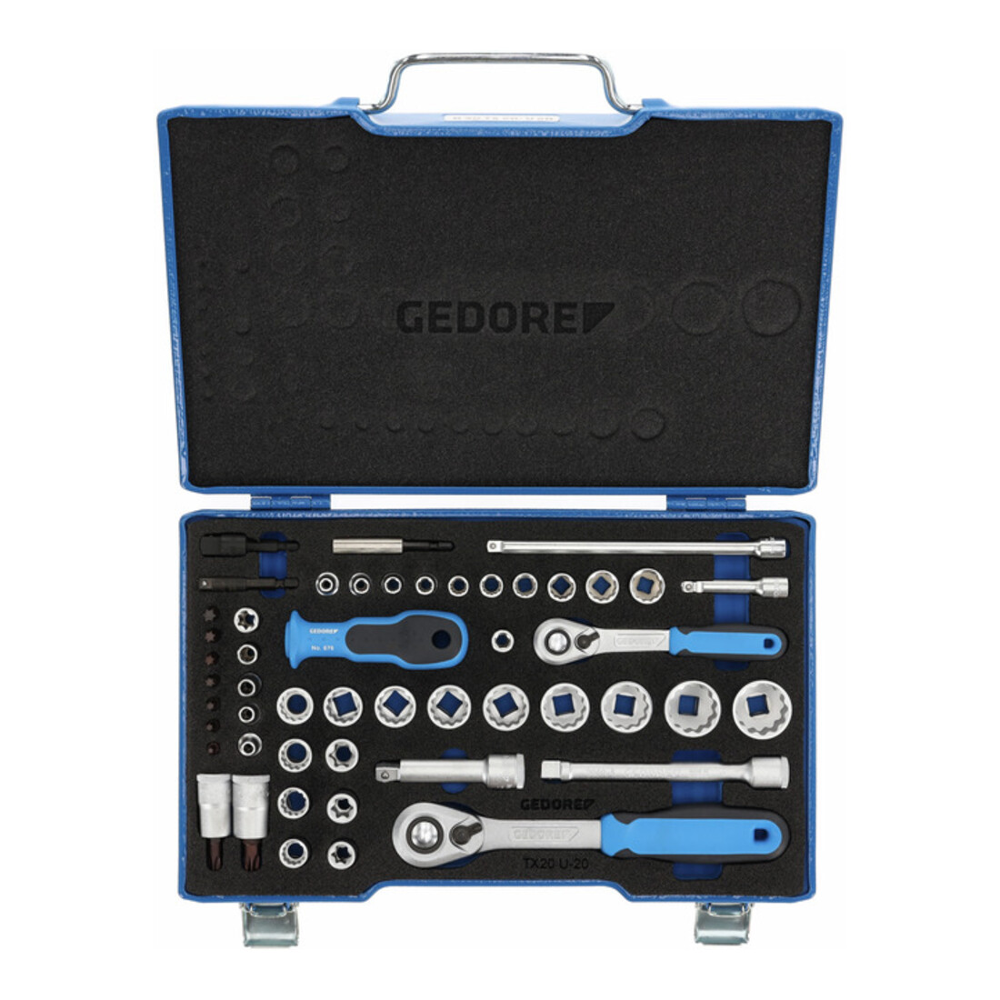 Gedore D 30 TX20 U-20 Set chiavi a bussola 3/8" + 1/4", 50 pezzi