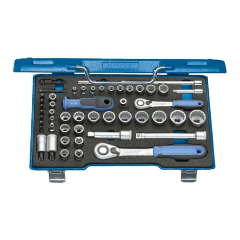 Gedore D 30 TX20 U-20 Steckschlüssel-Satz 3/8" + 1/4", 50-teilig