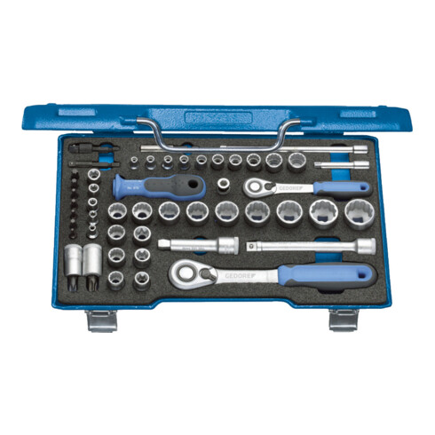 Gedore D 30 TX20 U-20 Steeksleutelset 3/8" + 1/4", 50-delig