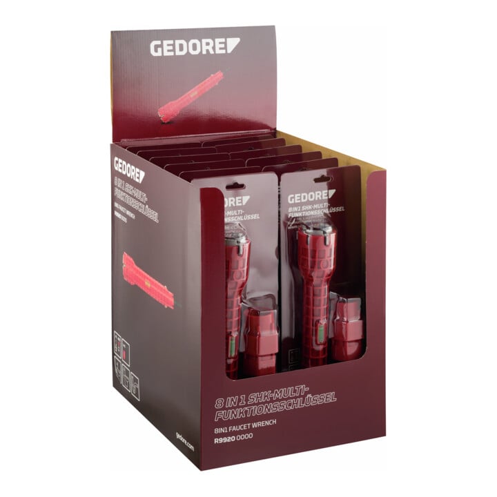 Gedore Display 12x 8-in-1 SHK-multifunctionele sleutel