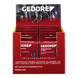 Gedore Display bithouder set 75mm, 2-delig