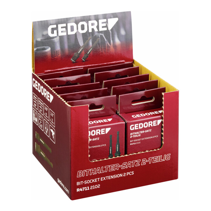 Gedore Display bithouder set 75mm, 2-delig