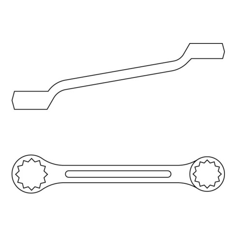 Gedore Doppelringschlüssel kurz UD-Profil 12x13 mm