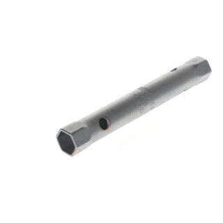 Gedore Doppelsteckschlüssel, 14 + 15 mm, 6-kant, 140 mm lang, Werkzeug für Muttern KFZ, 26 R 14x15, Stahl verchromt