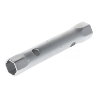 Gedore Doppelsteckschlüssel, 24 + 27 mm, 6-kant, 180 mm lang, Werkzeug für Muttern KFZ, 26 R 24x27, Stahl verchromt