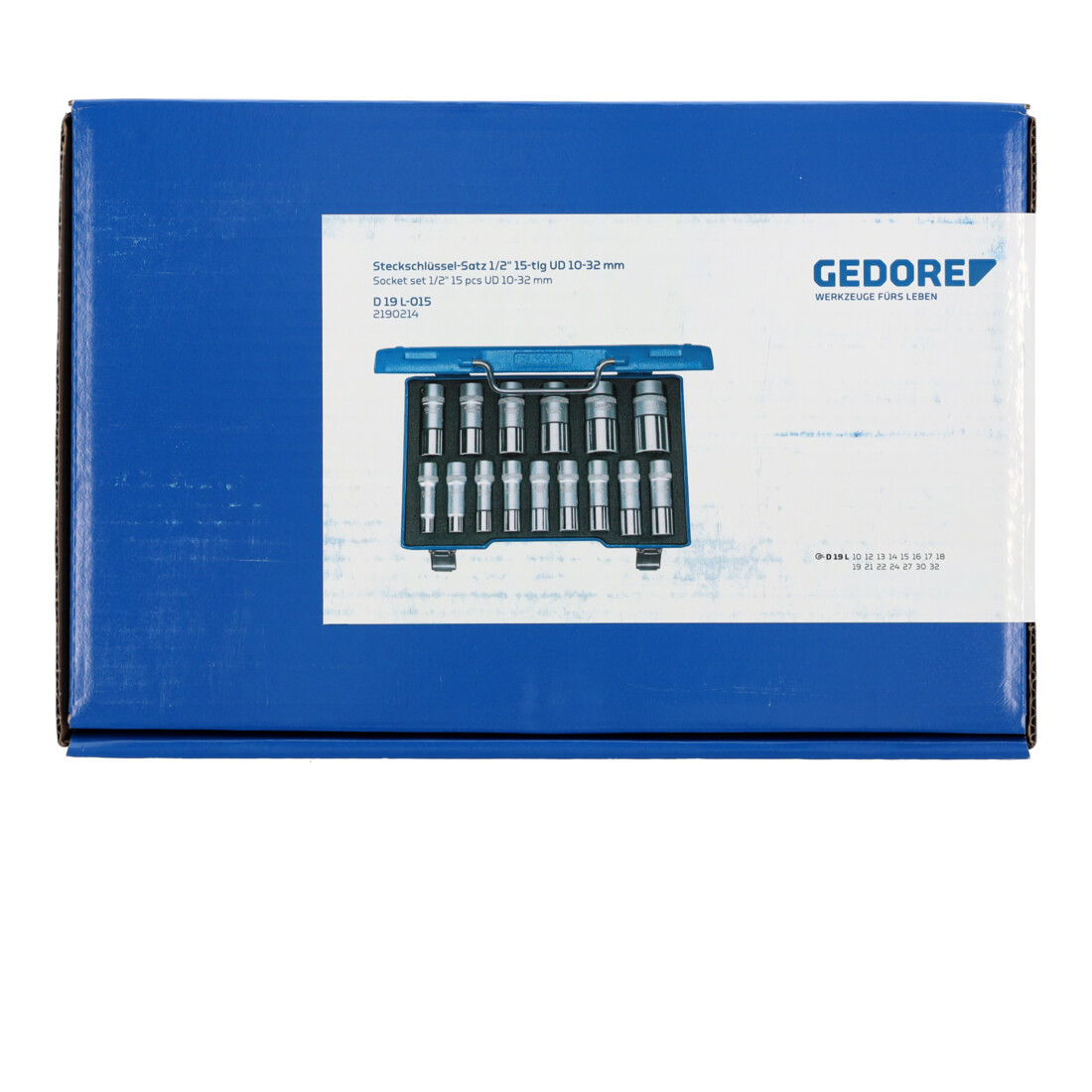 Gedore dopsleutelset 1/2" 15-delig UD 10-32 mm