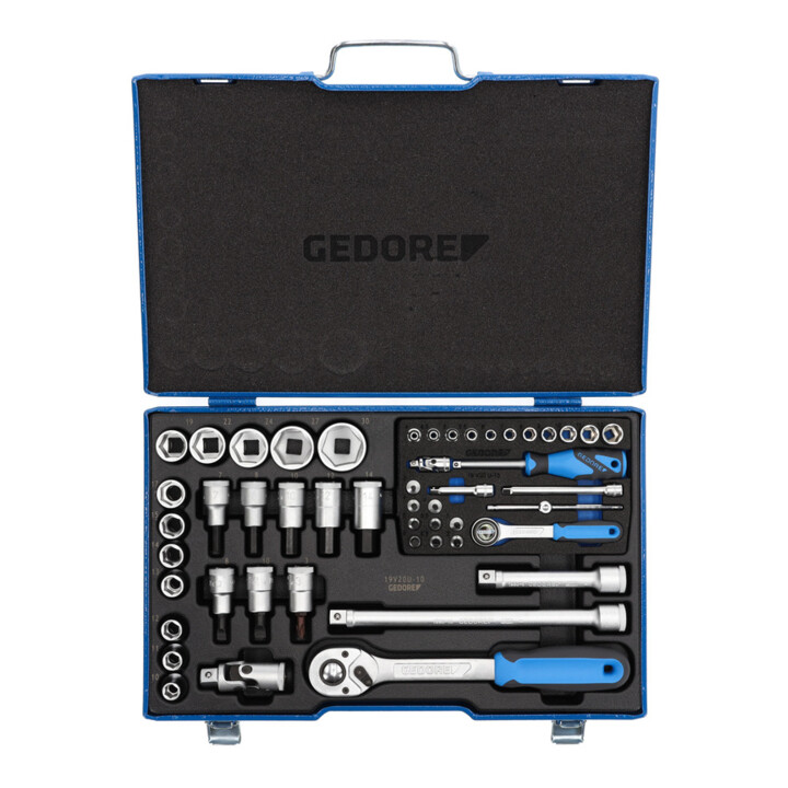 Gedore dopsleutelset 1/4"+1/2" 50-delig 4-30 mm