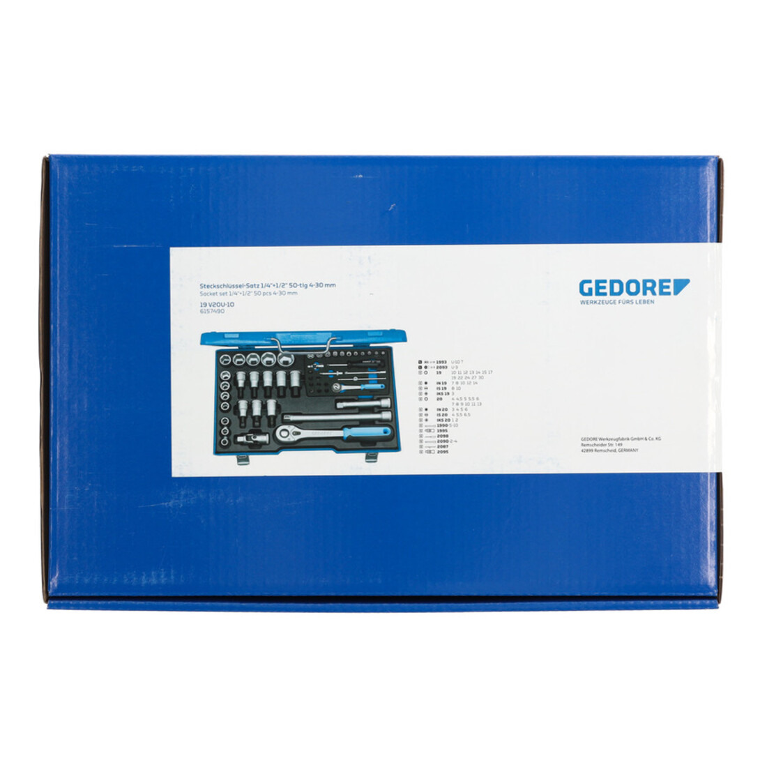 Gedore dopsleutelset 1/4"+1/2" 50-delig 4-30 mm