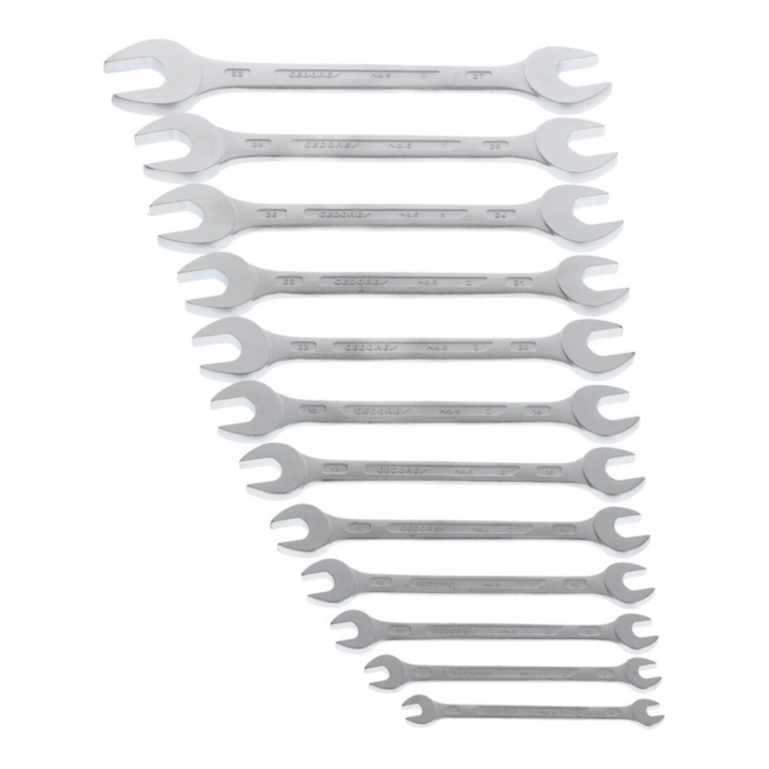 Gedore double jeu de clés à fourche 12 pièces 6x7 - 27x32 mm