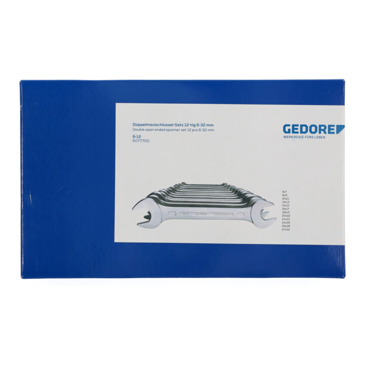 Gedore double jeu de clés à fourche 12 pièces 6x7 - 27x32 mm
