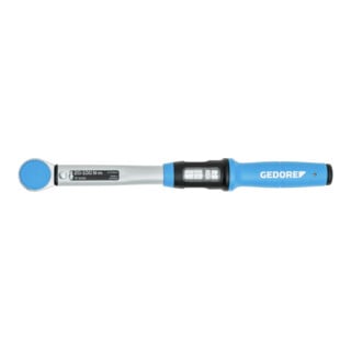 Gedore Drehmomentschlüssel mit Vierkantantrieb, 1/2", umsteckbar, Einstellskala, 20-100 Nm, 403,2 mm lang, TF-K100