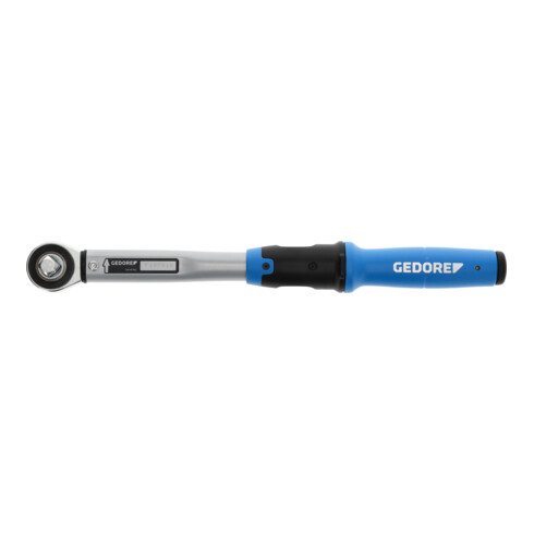 Gedore Drehmomentschlüssel mit Vierkantantrieb, 1/2", umsteckbar, Einstellskala, 20-100 Nm, 403,2 mm lang, TF-K100