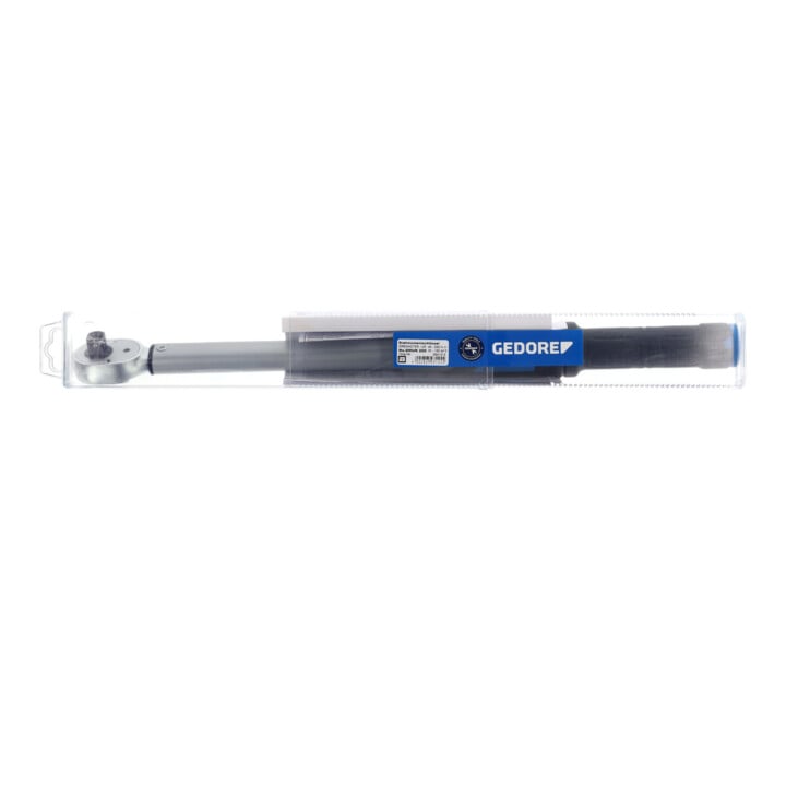 Gedore Dremaster Drehmomentschlüssel, 1/2 Zoll, 40-200 Nm, Mit Umschaltknarre, Stahlrohr, Silber/Schwarz/Blau