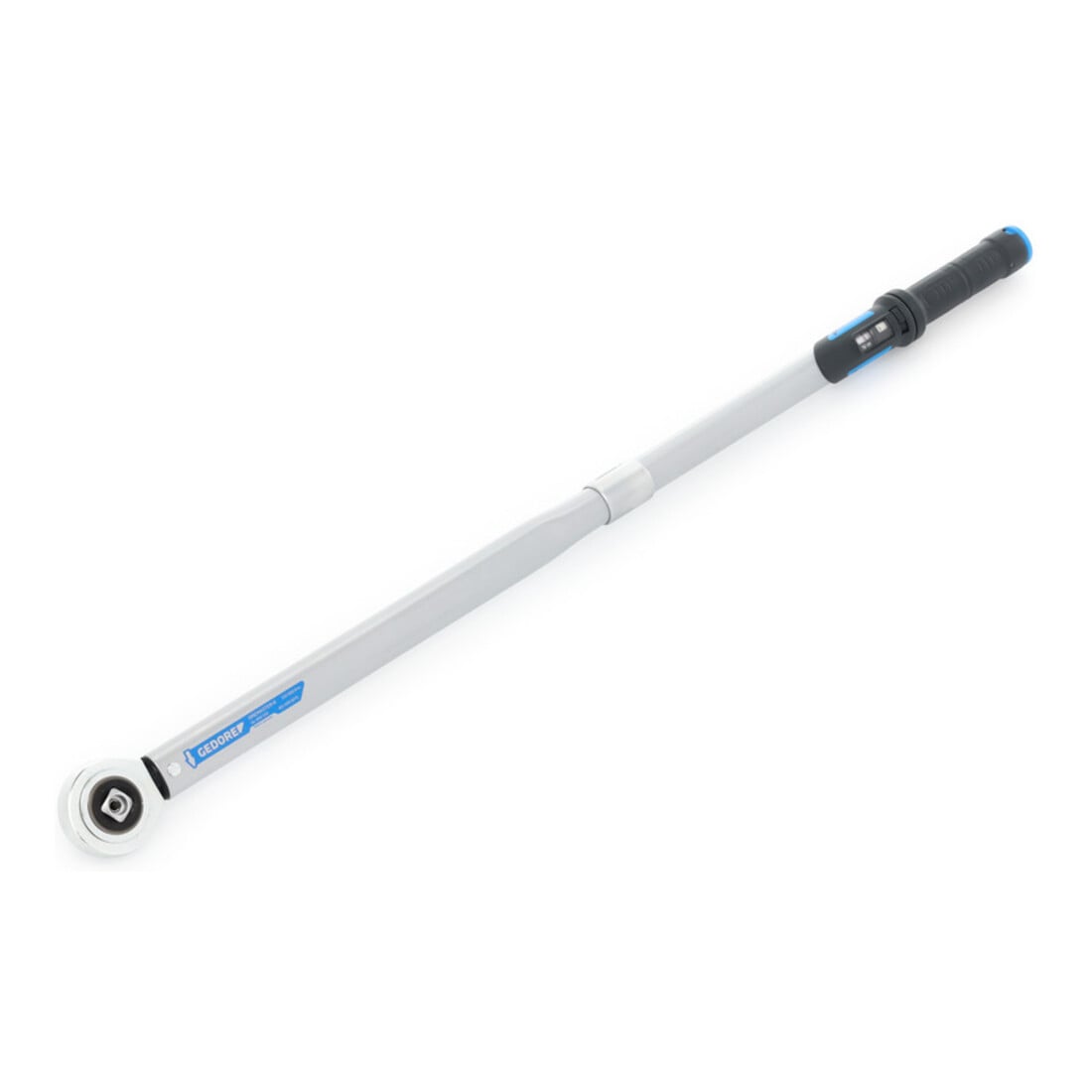 Gedore Dremaster Drehmomentschlüssel, 3/4 Zoll, 110-550 Nm, Mit Durchsteckvierkant und Stiftsicherung, Stahlrohr, Silber/Schwarz/Blau
