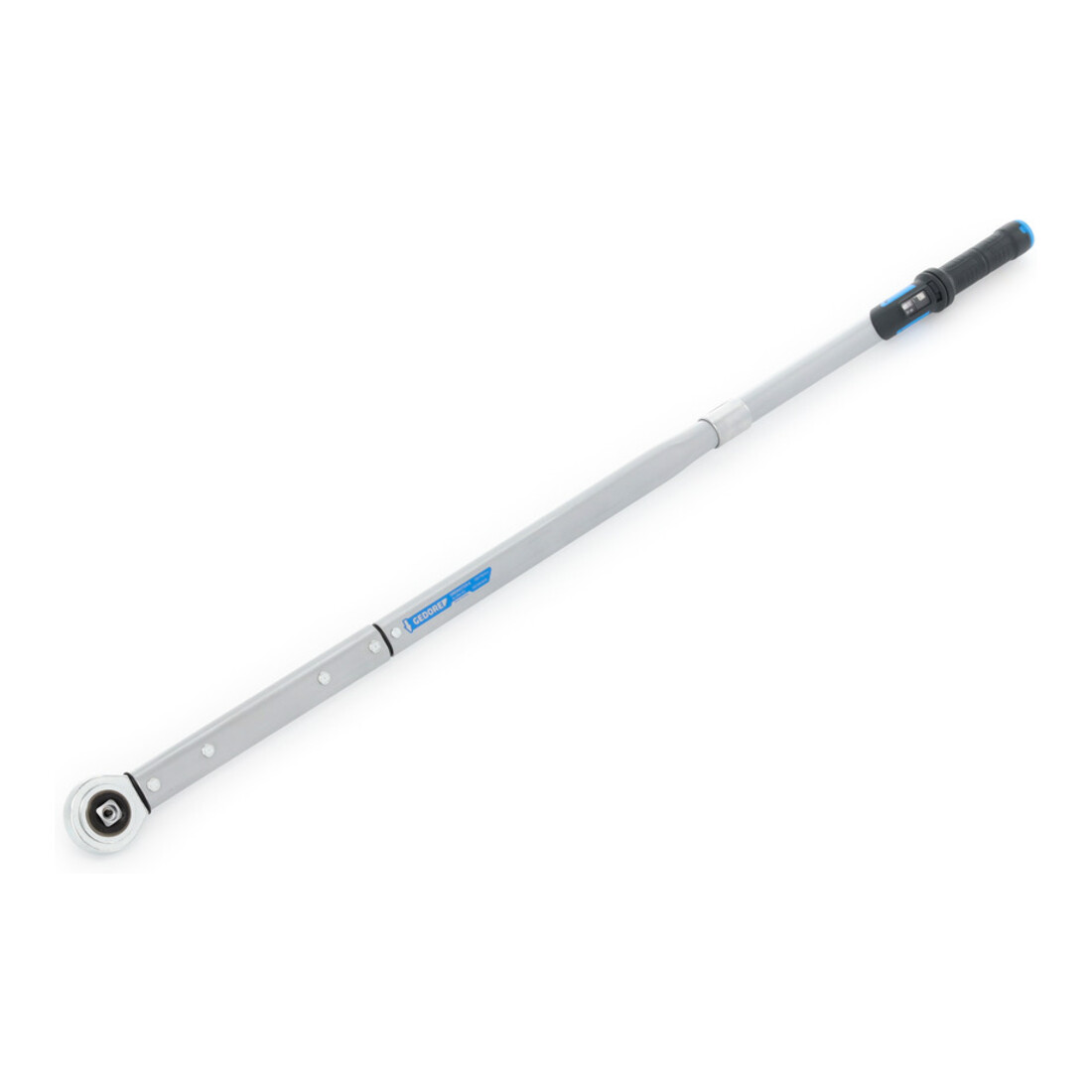 Gedore Dremaster Drehmomentschlüssel, 3/4 Zoll, 150-750 Nm, Mit Durchsteckvierkant und Stiftsicherung, Stahlrohr, Silber/Schwarz/Blau