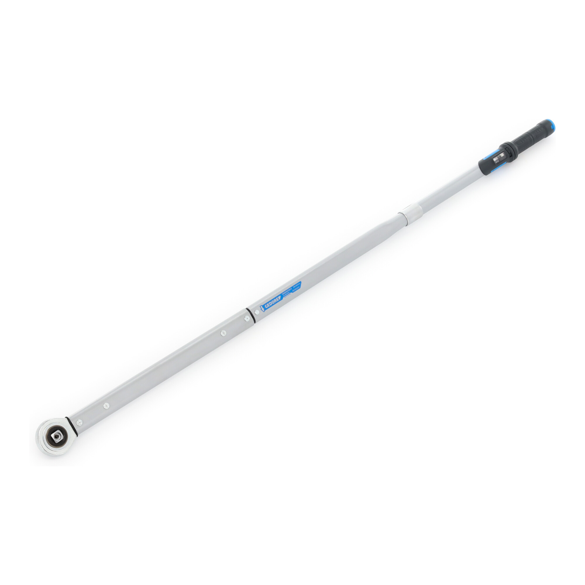 Gedore Dremaster Drehmomentschlüssel, 3/4 Zoll, 250-850 Nm, Mit Durchsteckvierkant und Stiftsicherung, Stahlrohr, Silber/Schwarz/Blau