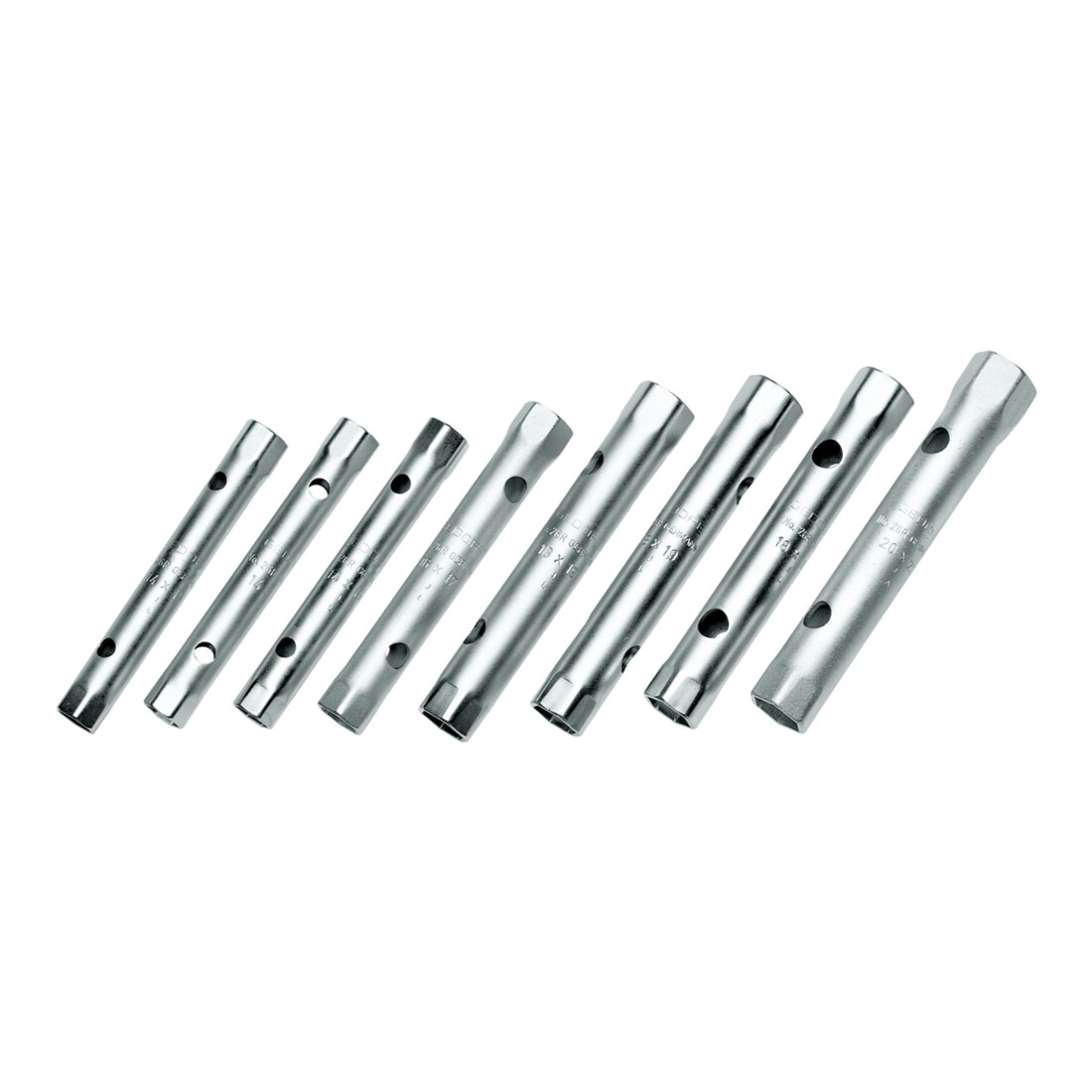 Gedore dubbele dopsleutelset met holle schacht, 8-delig, 6-22 mm