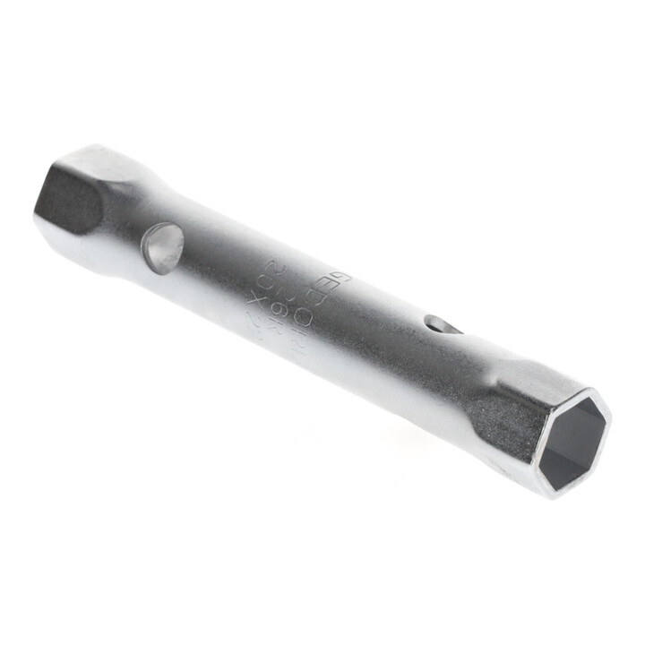 Gedore Dubbele steeksleutel, 20 + 22 mm, 6-kant, 165 mm lang, gereedschap voor moeren KFZ, 26 R 20x22, verchroomd staal