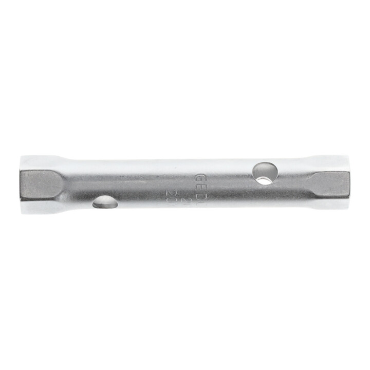 Gedore Dubbele steeksleutel, 20 + 22 mm, 6-kant, 165 mm lang, gereedschap voor moeren KFZ, 26 R 20x22, verchroomd staal