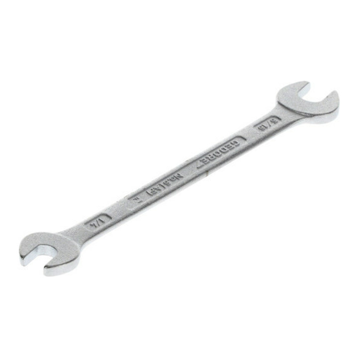 Gedore Dubbele steeksleutel, SW 1/4''+5/16'', inch, plat, 122 mm lang, 6 1/4x5/16AF