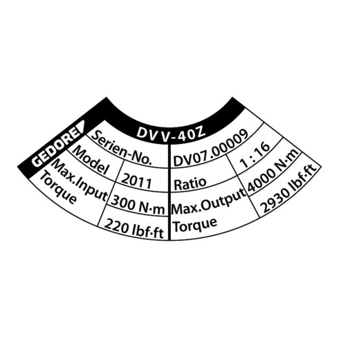 Gedore Drehmomentvervielfältiger DREMOPLUS ALU 4000 Nm Ausgang, 300 Nm Eingang
