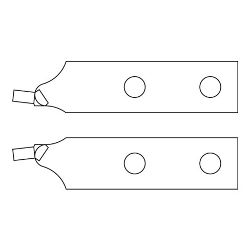 Gedore E-8000 A 6 Ersatzspitzen-Paar gerade Ø 4,5 mm