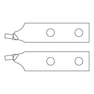 Gedore E-8000 A 61 Ersatzspitzen-Paar, gewinkelt, Ø 4,5 mm