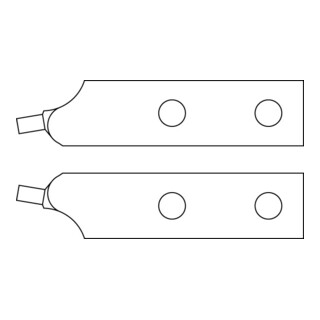 Gedore E-8000 J 61 Ersatzspitzen-Paar gewinkelt Ø 4,5 mm